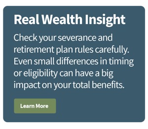 Real Wealth Insight Severance Blog